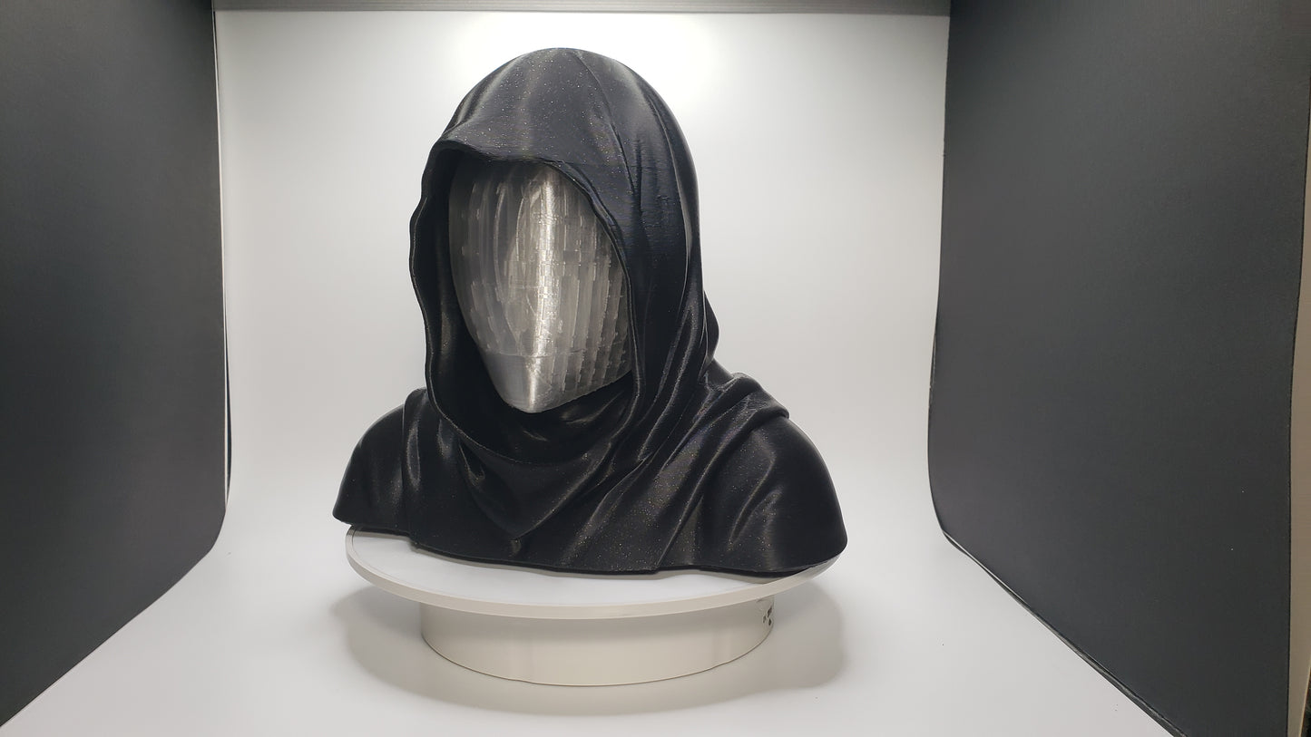 Hooded Faceless Watcher – Desk Figurine - Decor - LED Lighting & Remote Control
