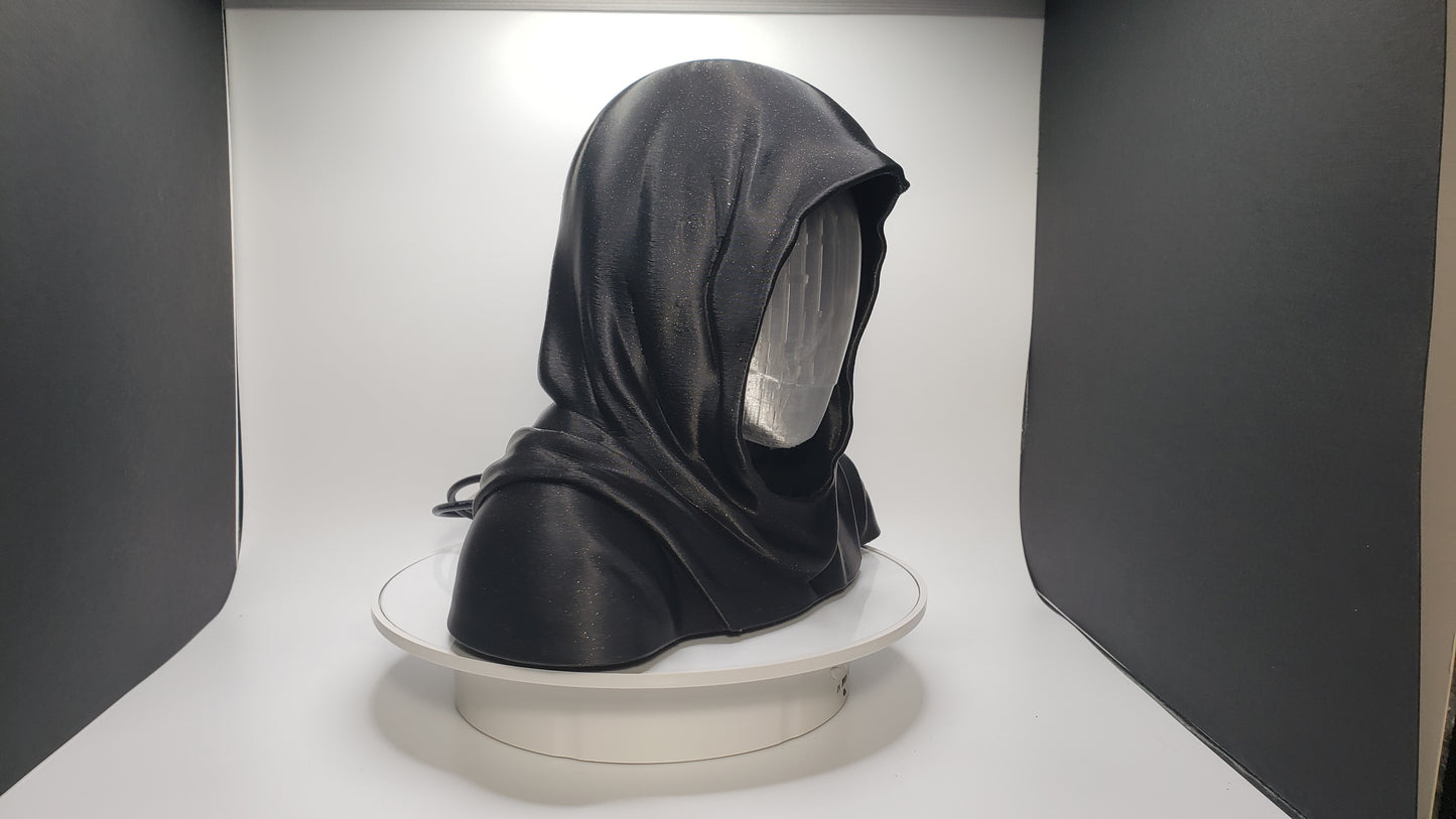 Hooded Faceless Watcher – Desk Figurine - Decor - LED Lighting & Remote Control