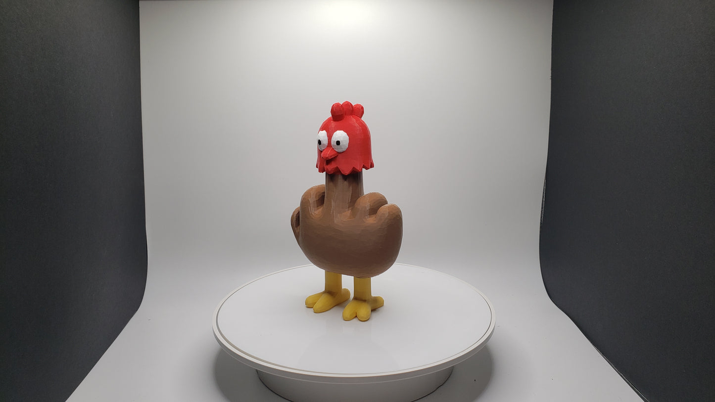 Middle Finger Chicken Desk Toy - Office - Funny - Gag Gift