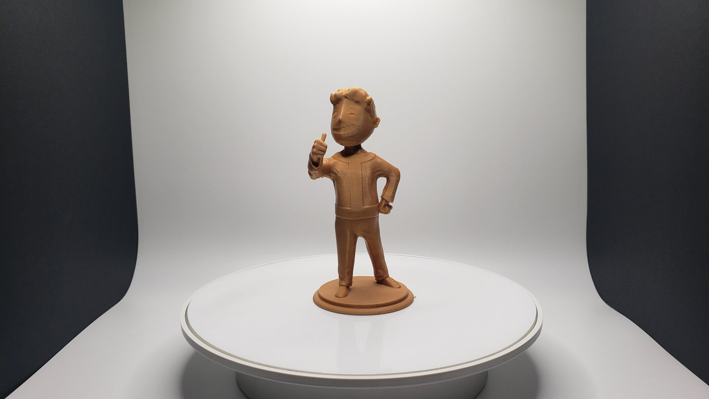Golden Fallout Vault Boy Statue