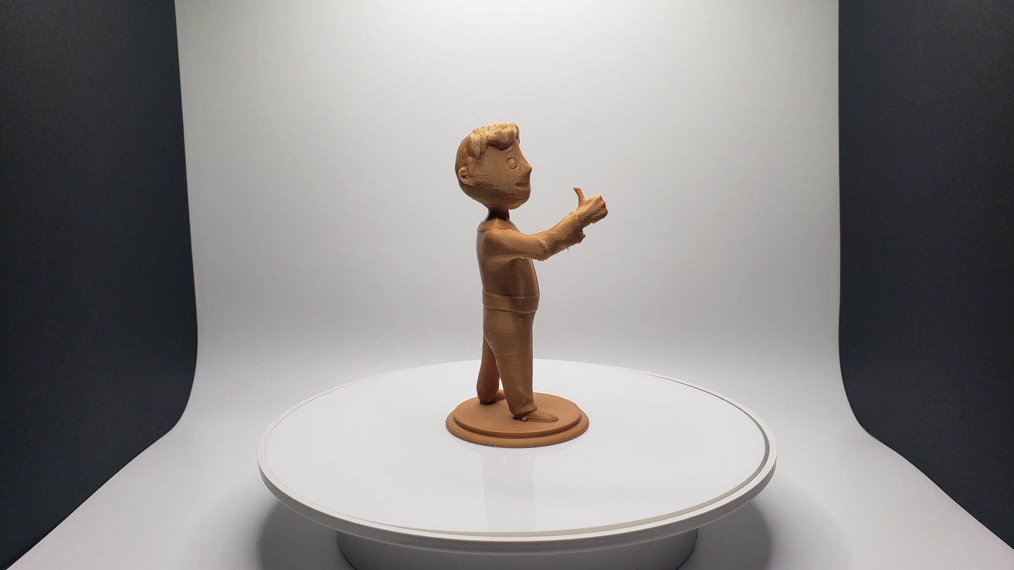 Golden Fallout Vault Boy Statue