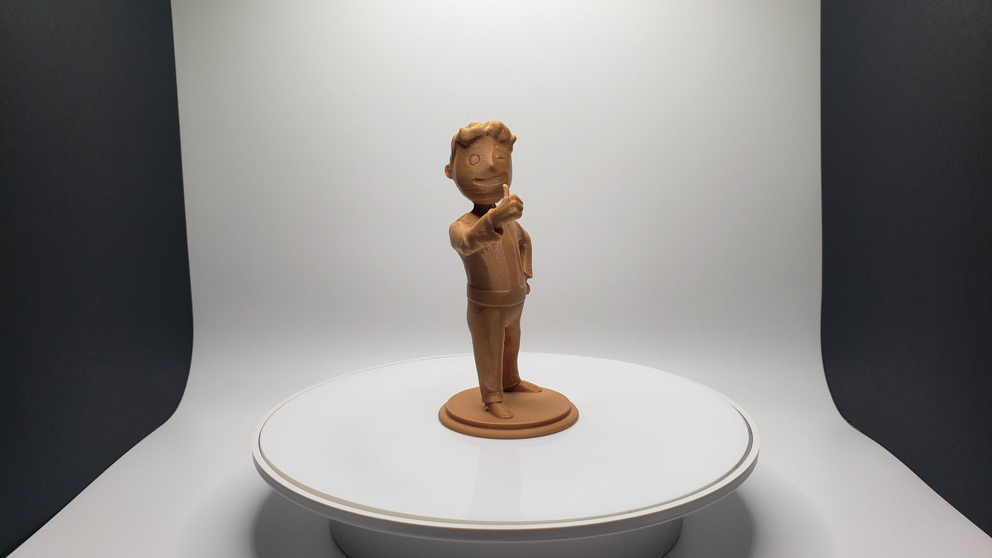 Golden Fallout Vault Boy Statue