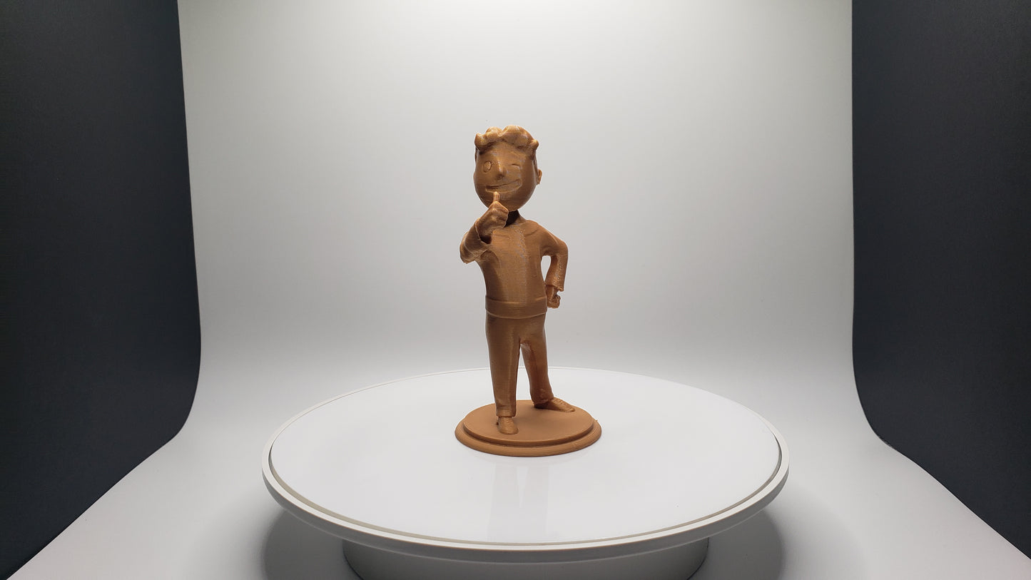 Golden Fallout Vault Boy Statue