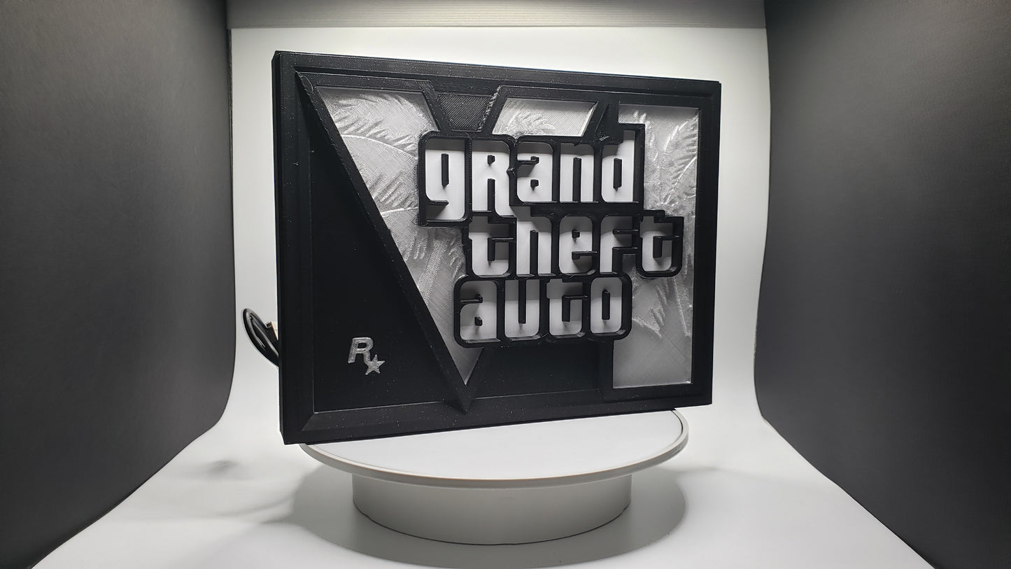 Original Design, GTA6 LED Illuminated Lightbox - Wall Art