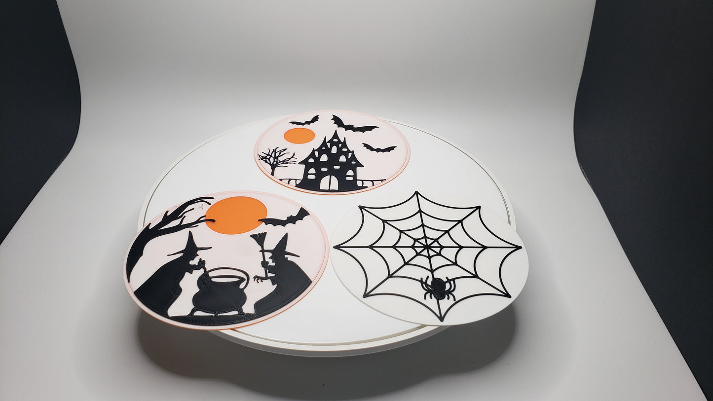 Halloween Scene Lightbox - Includes 3 Different Scenes - LED Illuminated