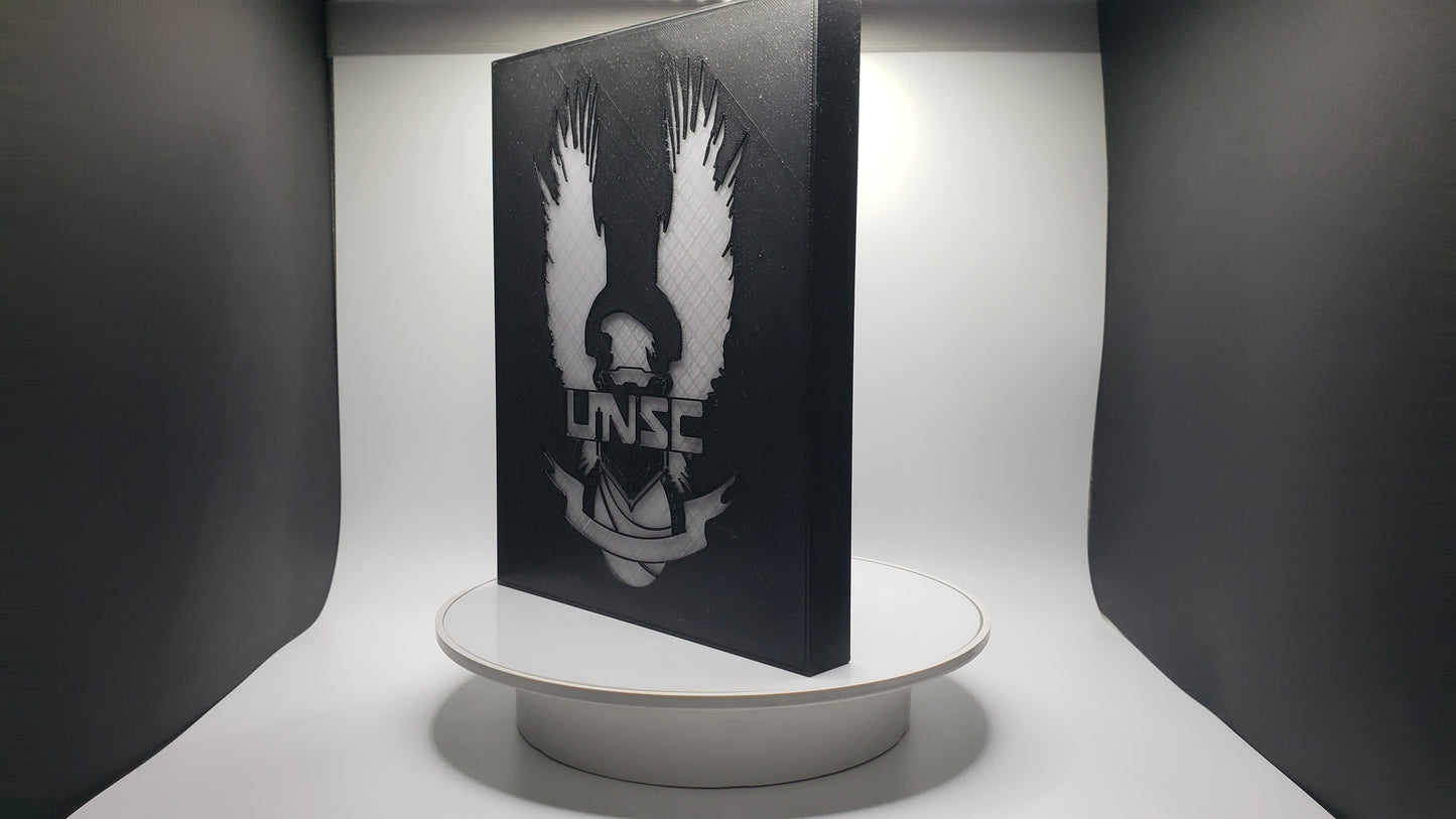 Original Design, Halo UNSC LED Illuminated Lightbox - Wall Art