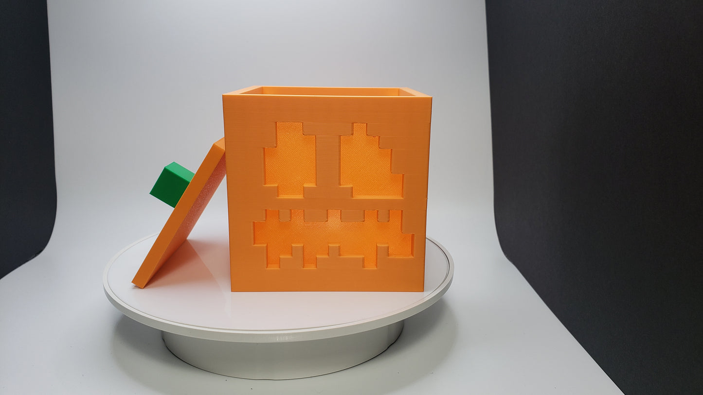 Glowing Minecraft Pumpkin - LED Illuminated