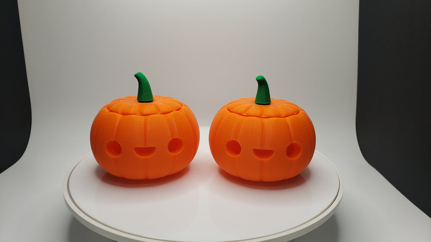 Cute Jack-O-Lantern Set - Halloween Decor - LED Illuminated