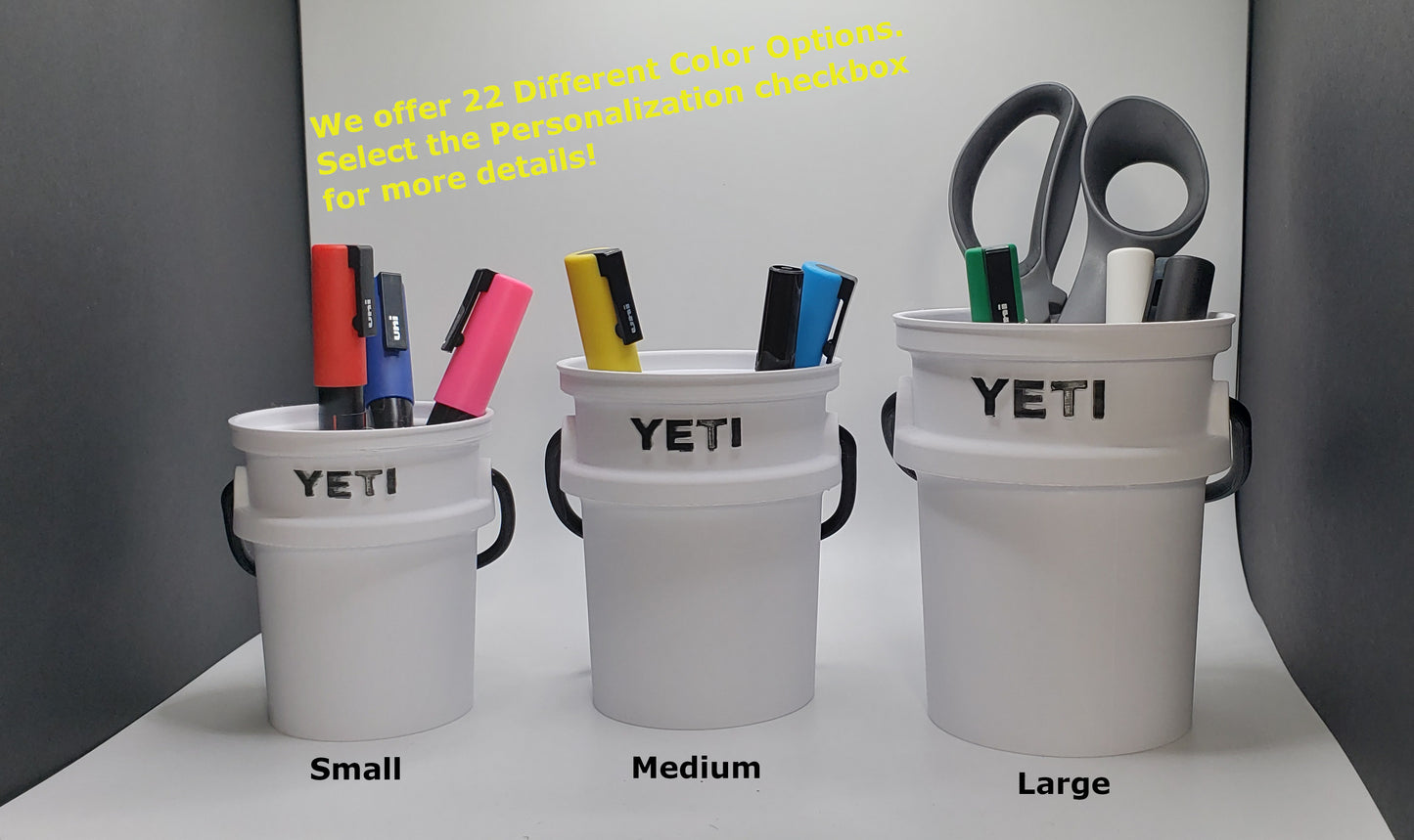 Mini Yeti Bucket - Pen/Pencil Holder - Office Desk Accessories