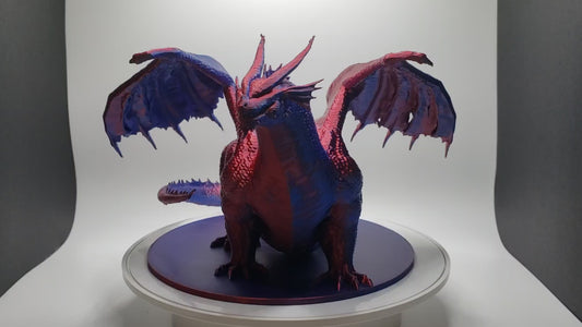 Legendary Dragon Deity Sculpture - Mythical Beast Figurine Model