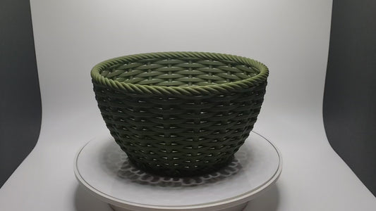 Woven Bowl - Unique Container - Countertop Storage
