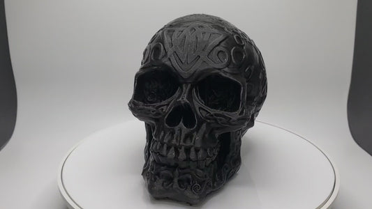 Mystical Celtic Skull Sculpture - Detailed Model