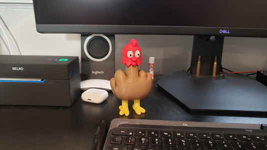 Middle Finger Chicken Desk Toy - Office - Funny - Gag Gift
