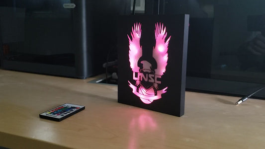 Original Design, Halo UNSC LED Illuminated Lightbox - Wall Art